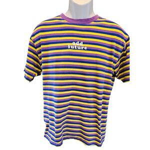 Odd future sz L (MEASURES M!!!) 90s Vintage striped spell out unique t shirt